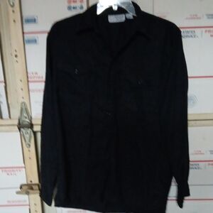 Michael Austin Size L Midnight Black Shirt (SKU N164)